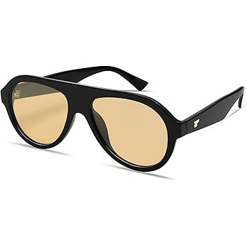 VANLINKER Retro Aviator Polarized Sunglasses for Men Women Trendy 70s Vintage Plastic Frame Sun G... | Amazon (US)