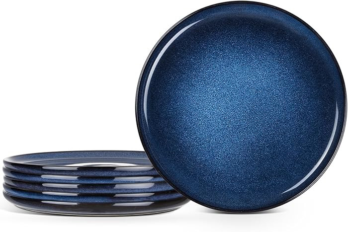 E-far 10.5” Ceramic Dinner Plates Set of 6, Large Reactive Glaze Stoneware Dishes, Round Salad ... | Amazon (US)