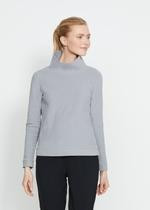 Park Slope Turtleneck in Terry Fleece (Heather Grey) | Dudley Stephens
