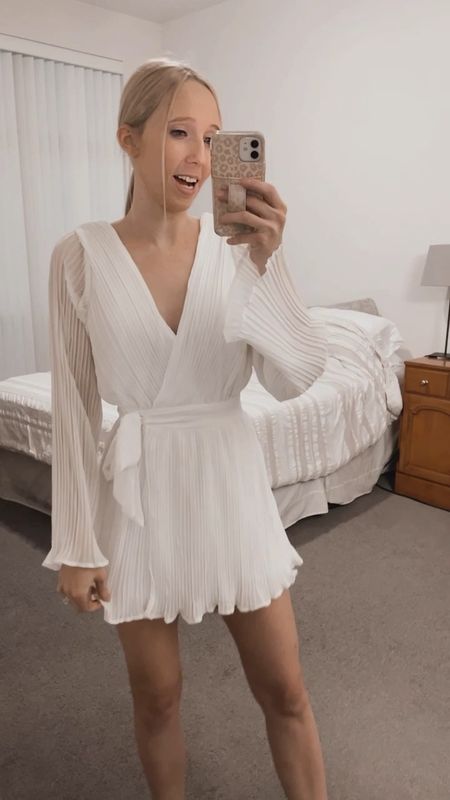 The most beautiful white romper for a bridal shower, rehearsal dinner or any other bridal events!! 💍 wearing a size XS in this white pleated romper ✨

If you need a bridal shower outfit, definitely check out Lulus! I’ve ordered all of my bridal outfits through them and they have so many options!

White dresses, satin white dress, rehearsal dinner dress, engagement photo dress, bride to be, engagement photoshoot dress, engagement party dress, engagement photo outfits, engagement photos, lulus white dresses, lulus dresses, bridal dresses, bridal luncheon, bridal shower dress, white mini dress, wedding shower dress, bridal shower outfit, white bridal shower dress #bridalshowerdress #engagementphotooutfit #whitedresses

#LTKwedding #LTKSeasonal #LTKHoliday