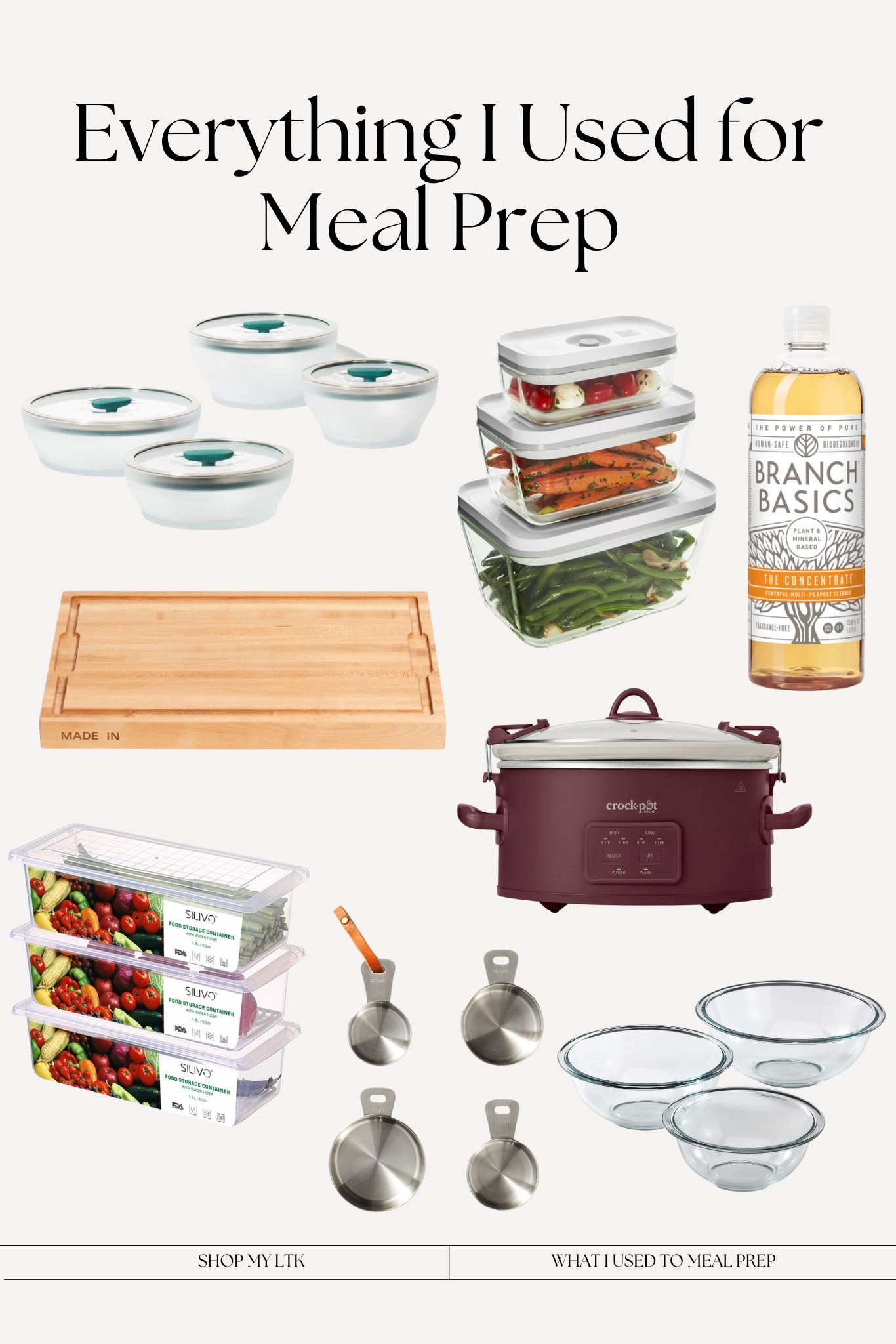 Everything I used for meal prep! 

#LTKFindsUnder50 #LTKHome #LTKFindsUnder100