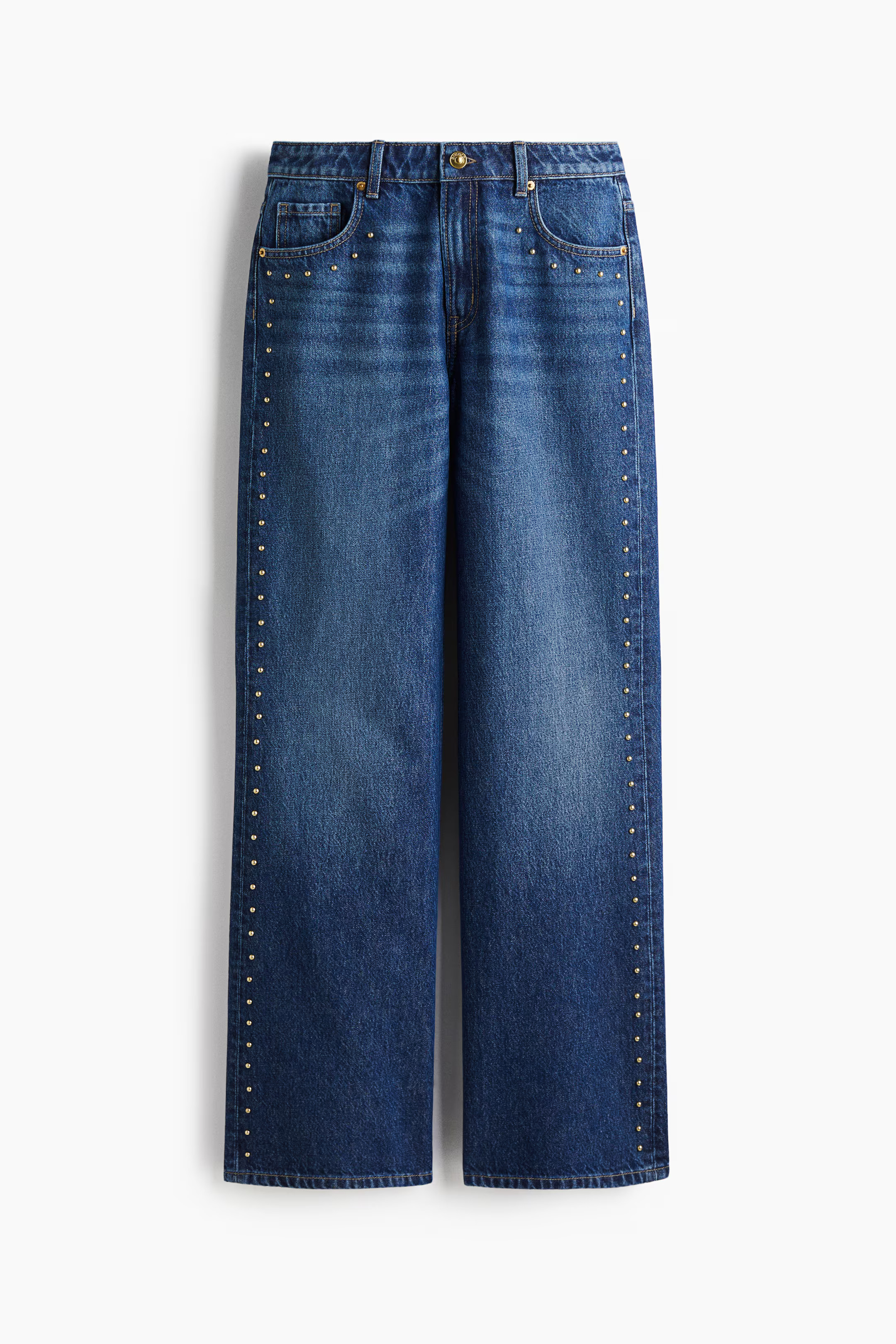 Wide High Studded jeans | H&M (UK, MY, IN, SG, PH, TW, HK)