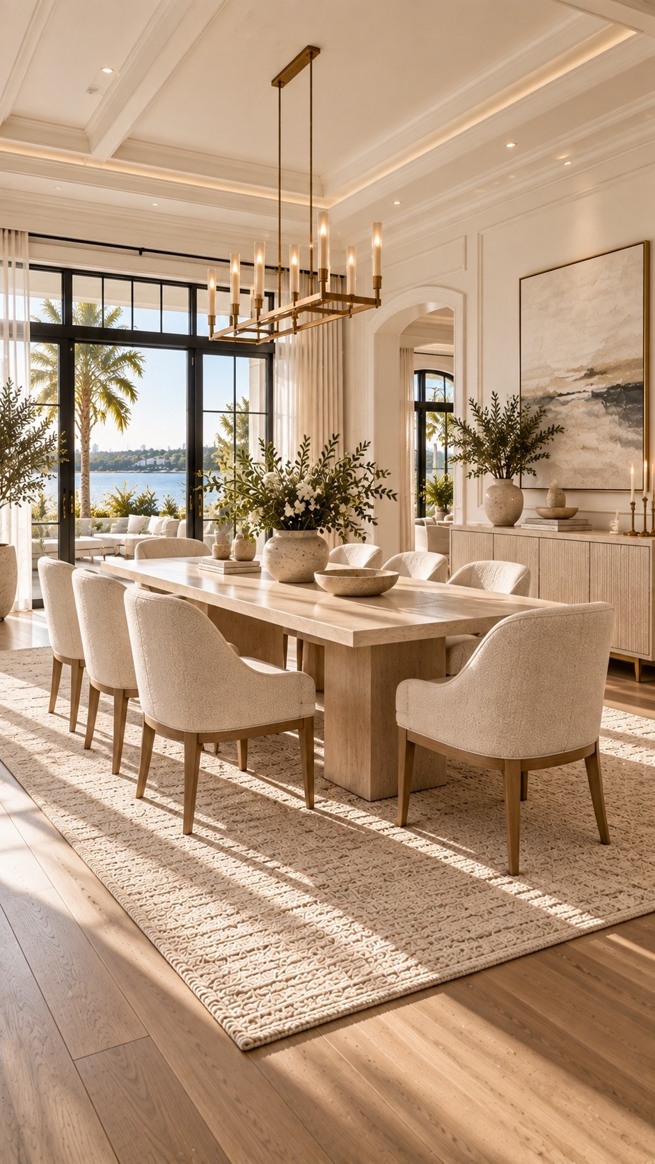 Shop This Room ✨ Shop the full look through my LTK — dining table, upholstered chairs, chandelier, rug and similar décor are linked below. This elegant dining room combines warm neutrals, natural wood, soft upholstered seating and modern brass lighting for a timeless luxury look. Save for dining room, quiet luxury and sophisticated home inspiration.

#DiningRoom #DiningRoomIdeas #DiningRoomInspo #DiningRoomDesign #DiningRoomDecor #ModernDiningRoom #LuxuryDiningRoom #NeutralDiningRoom #ElegantInteriors #OrganicModern #WarmMinimalism #QuietLuxury #LuxuryInteriors #LuxuryHome #ModernLuxury #InteriorDesign #InteriorInspo #HomeInspo #HomeDecor #NeutralInteriors #DreamHome #DesignerInspired #TimelessInteriors #LTKHome #LTKFinds #ShopLTK