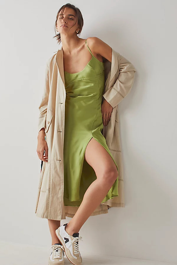 Right This Way Bias Slip by Intimately at Free People, Mojito LIme, L | Free People (Global - UK&FR Excluded)