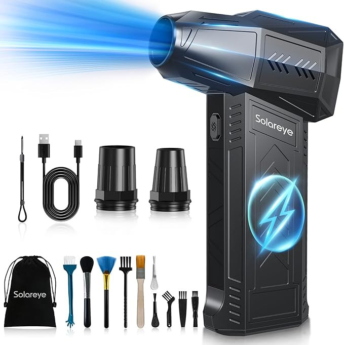 Solareye Compressed Air Duster - 180000RPM Electric Air Duster - Cordless Air Blower Rechargeable... | Amazon (US)