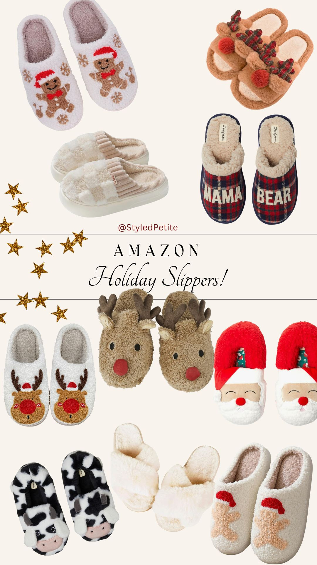 Holiday Gingerbread, Santa, Reindeer Slippers for yourself, the family, or to gift! 

 #LTKGiftGuide #LTKSeasonal #LTKFamily