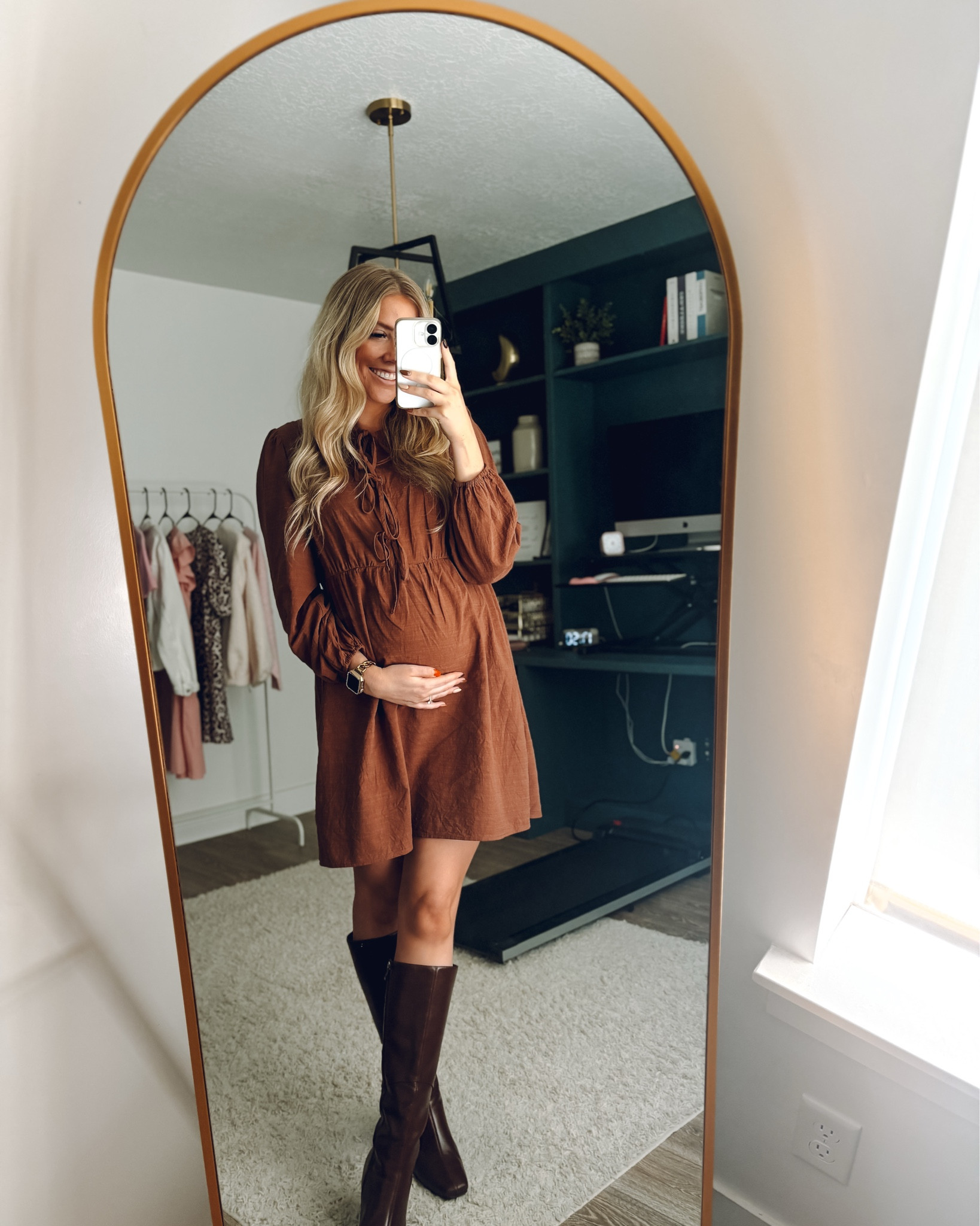 bump friendly fall church outfit 🤎

brown dress: wearing usual M
brown boots: size up half 

| fall outfit | fall dress | pregnant | bump friendly | teacher outfit | womens boots 

#LTKSeasonal #LTKBump #LTKFindsUnder100