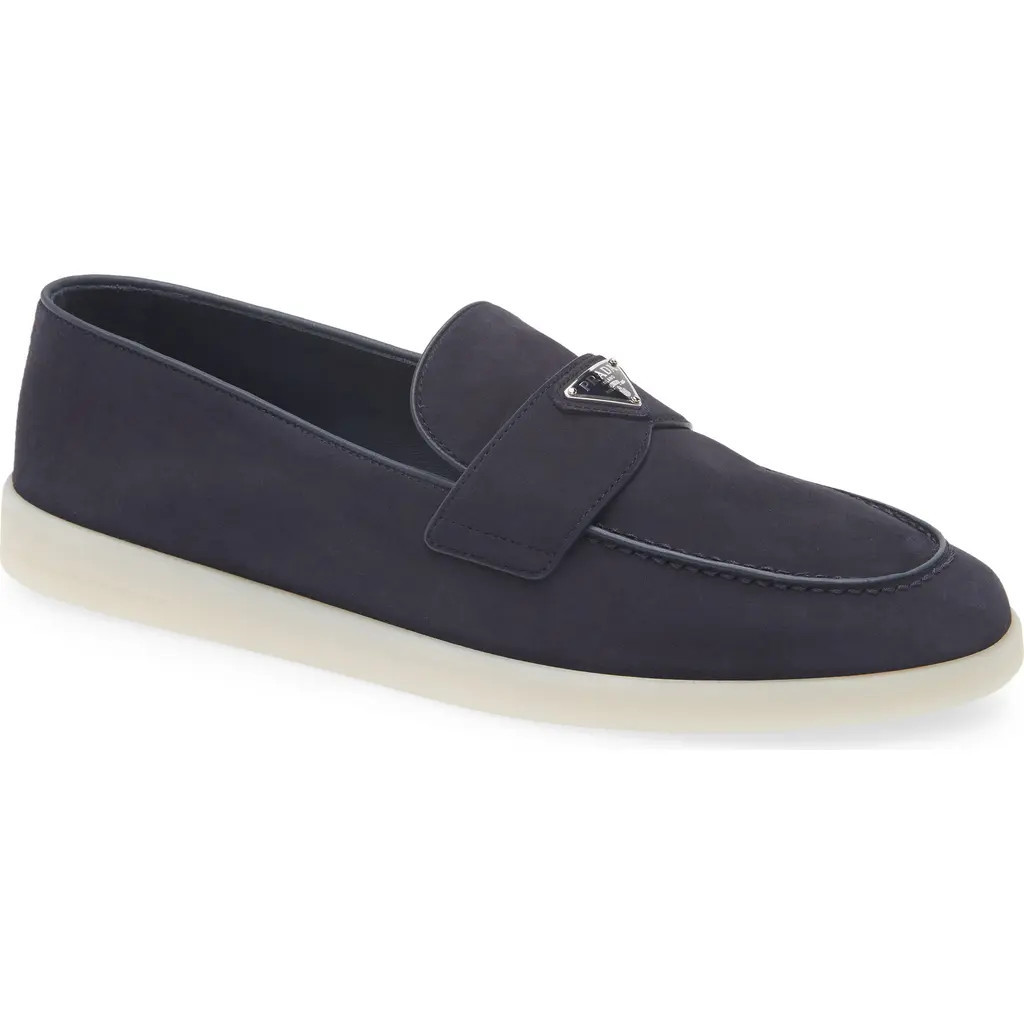 Prada St. Tropez Loafer in Bleu at Nordstrom, Size 12 | Nordstrom