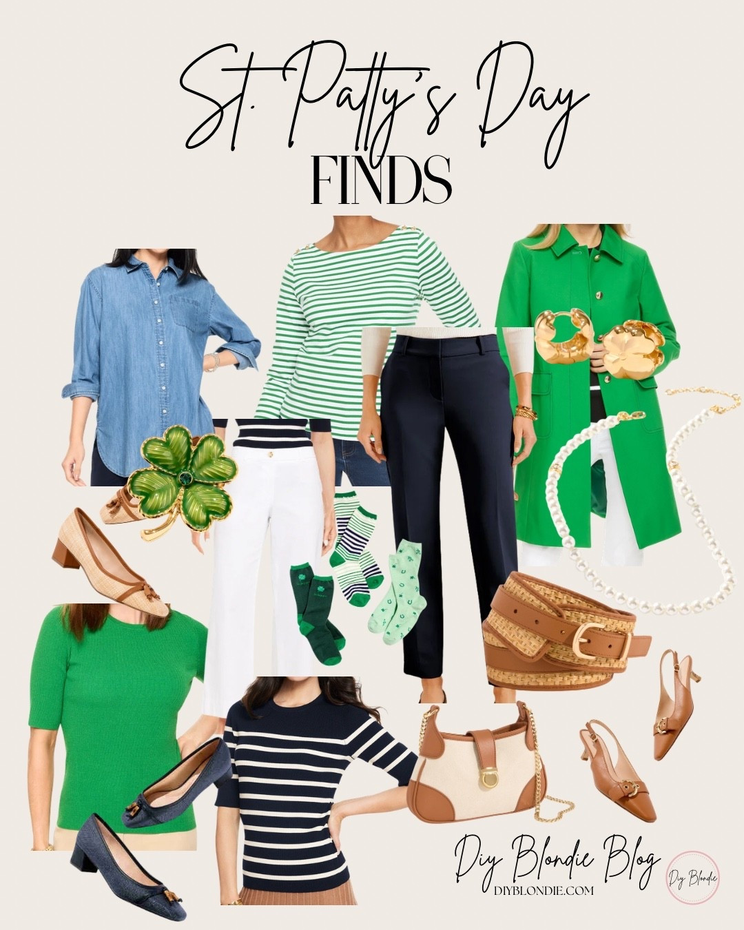 St. Patrick’s Day outfit ideas 💚 If you want to wear green without looking over the top, these classic pieces are perfect. Think timeless green dresses, striped tops, denim, and chic accessories you can wear all spring long — not just on March 17. I love styling green with neutrals like tan, raffia, gold jewelry, and pearls for a polished look that feels fresh and effortless. The best part? Many of these pieces work beautifully for Masters outfit ideas too — classic green, preppy stripes, and spring layers are perfect for Augusta style. Everything in this post is linked so you can recreate these outfits easily! 🍀

#LTKMidsize #LTKOver40 #LTKSpringSale