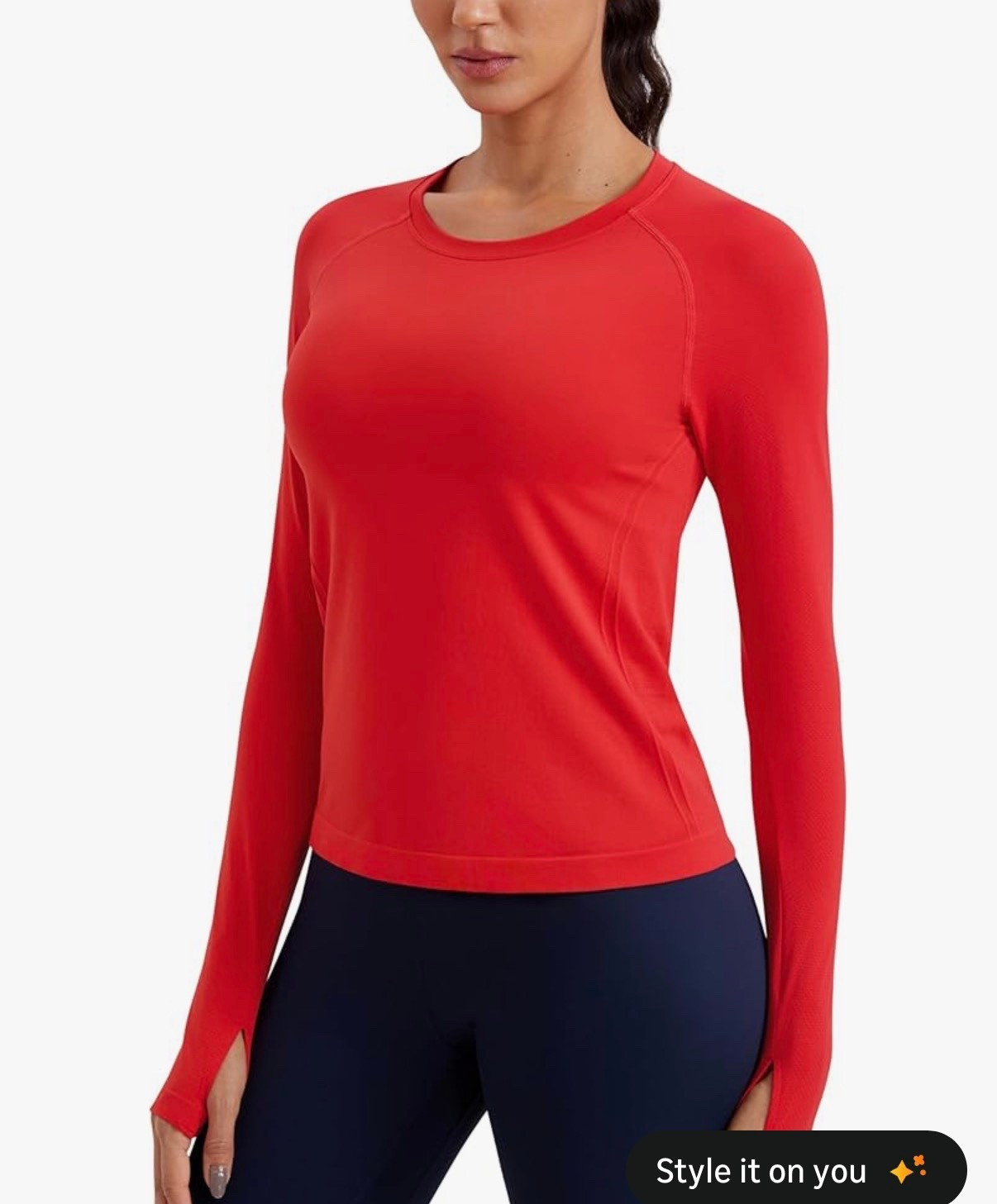 CRZ YOGA Seamless Long Sleeve Shirts for Women Waist Length - Workout Athletic Running Gym Yoga Tops Crewneck Breathable

#LTKSpringSale #LTKActive