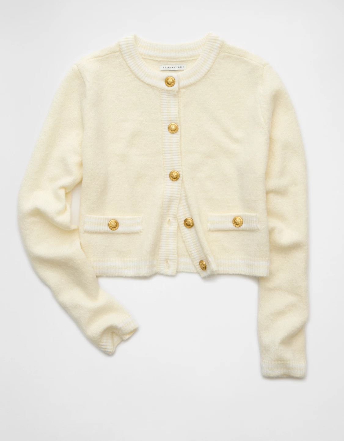 AE Whoa So Soft Crew Neck Lady Cardigan | American Eagle Outfitters (US & CA)
