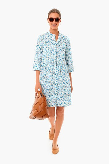 Calico Floral Royal Shirt Dress | Tuckernuck (US)