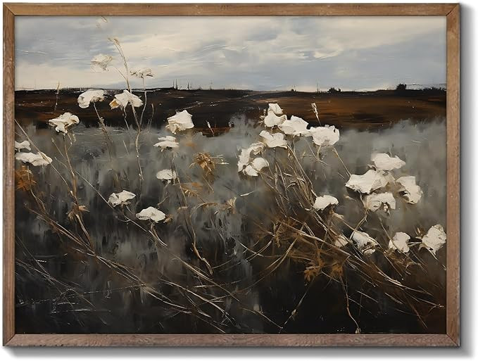 RETRART Vintage Home Decor, Moody Landscape Print - Wildflower Painting - Dark Autumn Print, 11" ... | Amazon (US)