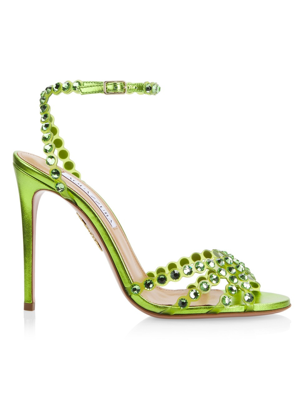 Women's Tequila Crystal-Embellished Ankle-Strap Sandals - Lime - Size 8 | Saks Fifth Avenue