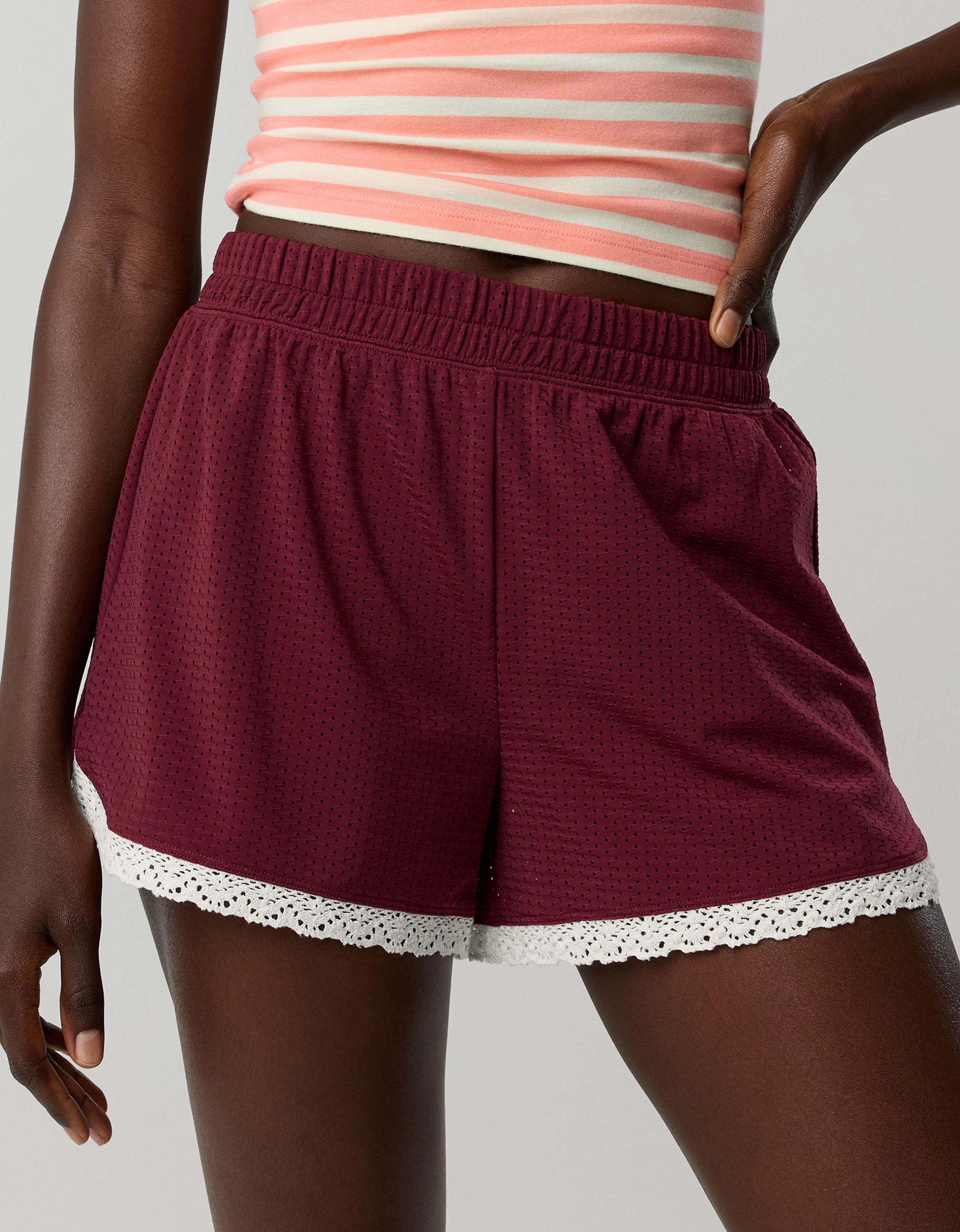 OFFLINE By Aerie Mesh Lace Short | Aerie