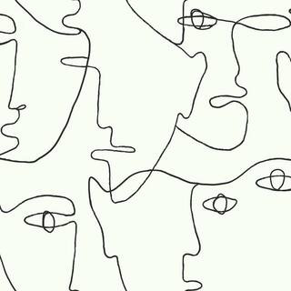 York Wallcoverings Pablo Portraits Black Paper Peel & Stick Repositionable Wallpaper Roll (Covers... | The Home Depot