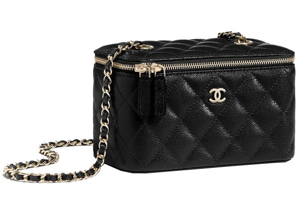 Women's Chanel Classic Vanity 22C Bag with Chain in Black | StockX