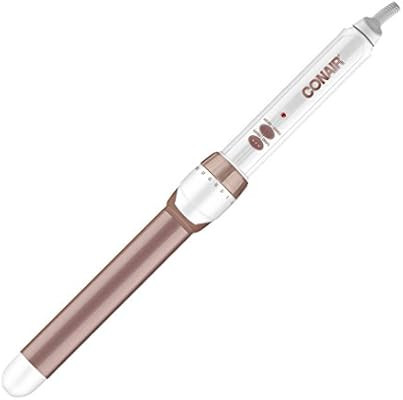 Conair Double Ceramic Curling Wand, 1-inch Curling Wand, White / Rose Gold | Amazon (US)