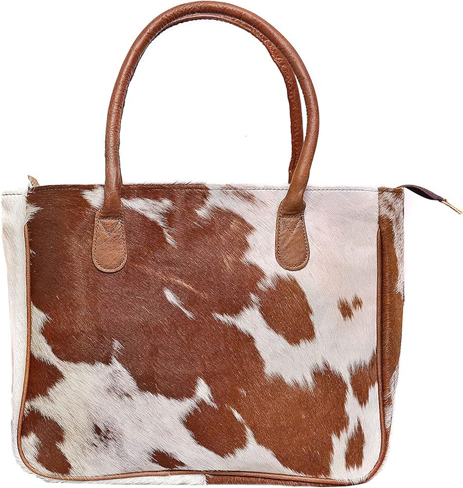 Women's Western Classic Cowhide Tote Bag Shoulder Handbag with Freebie Clutch Shoulder Hand Bag Clas | Amazon (US)