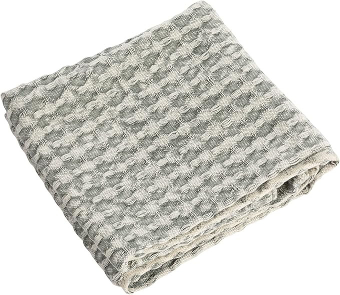 Bloomingville Cotton Waffle Weave Tea Towel, Blue | Amazon (US)