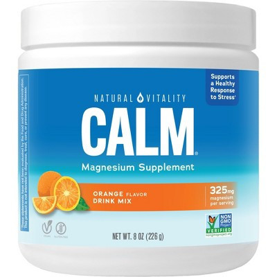 Natural Vitality CALM Anti-Stress Vegan Magnesium Supplement Powder - Orange - 8oz | Target