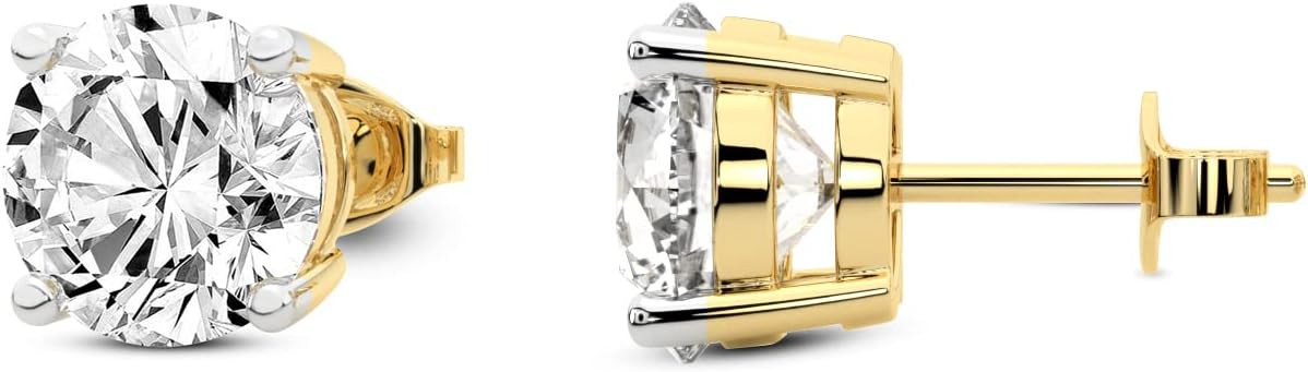 1 Carat- 12 Carat Lab Grown Diamond Earrings | IGI Certified Solitaire Lab Diamond Stud Earrings ... | Amazon (US)
