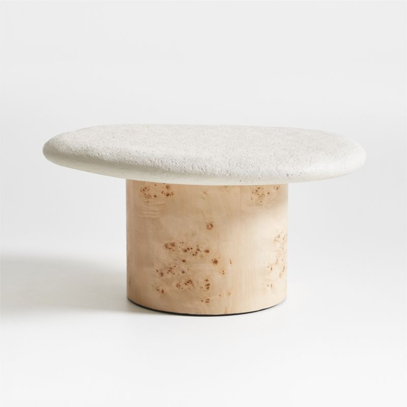 Sassolino Burl Wood Side Table by Athena Calderone + Reviews | Crate & Barrel | Crate & Barrel