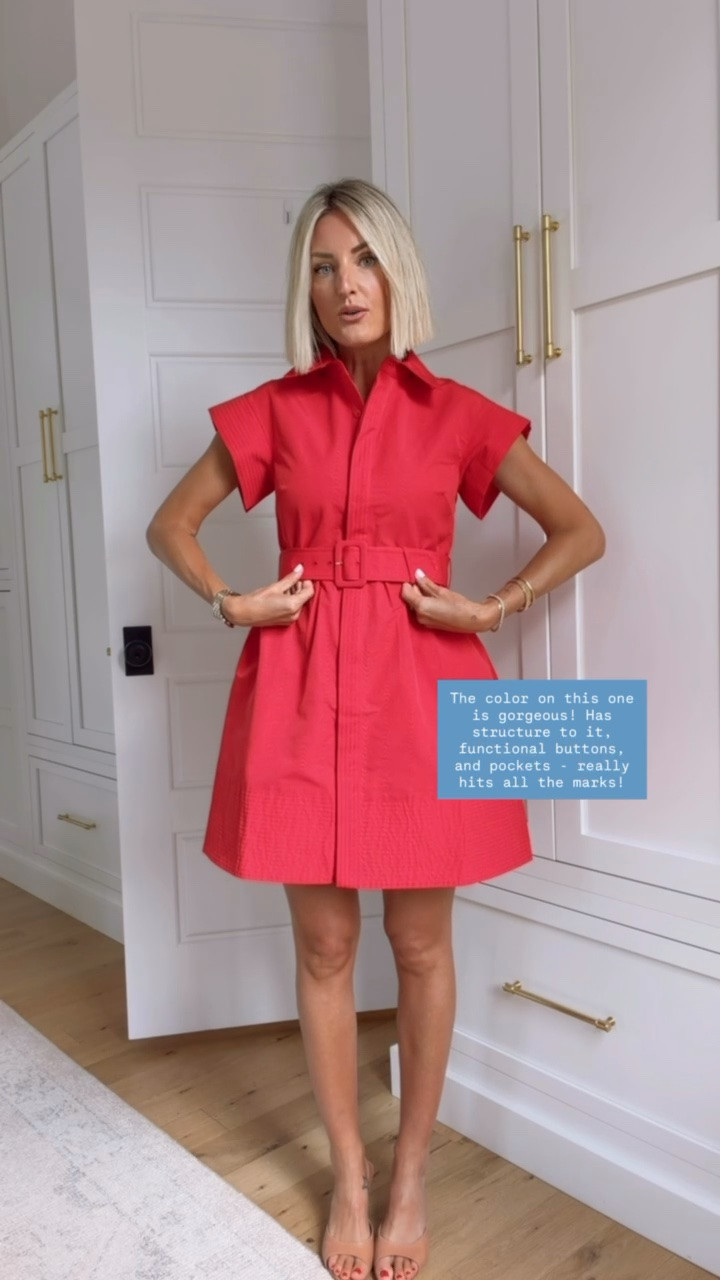 This shade of red is everything- love this bold belted @Tuckernuck dress, it is so pretty and feminine! #tuckernuckpartner Wearing XS 

Loverly grey, belted red dress mini, women’s fashion, red gameday outfit ideas, Tuckernuck dress

#LTKSeasonal