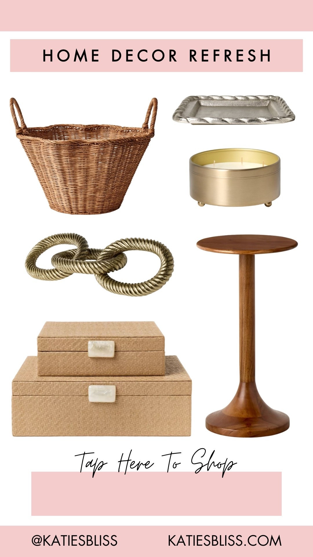 Target home decor refresh ✨

Home. Decor. Target. Basket. Table. Storage box. Candle. Tray. Silver. Wood. 



#LTKHome