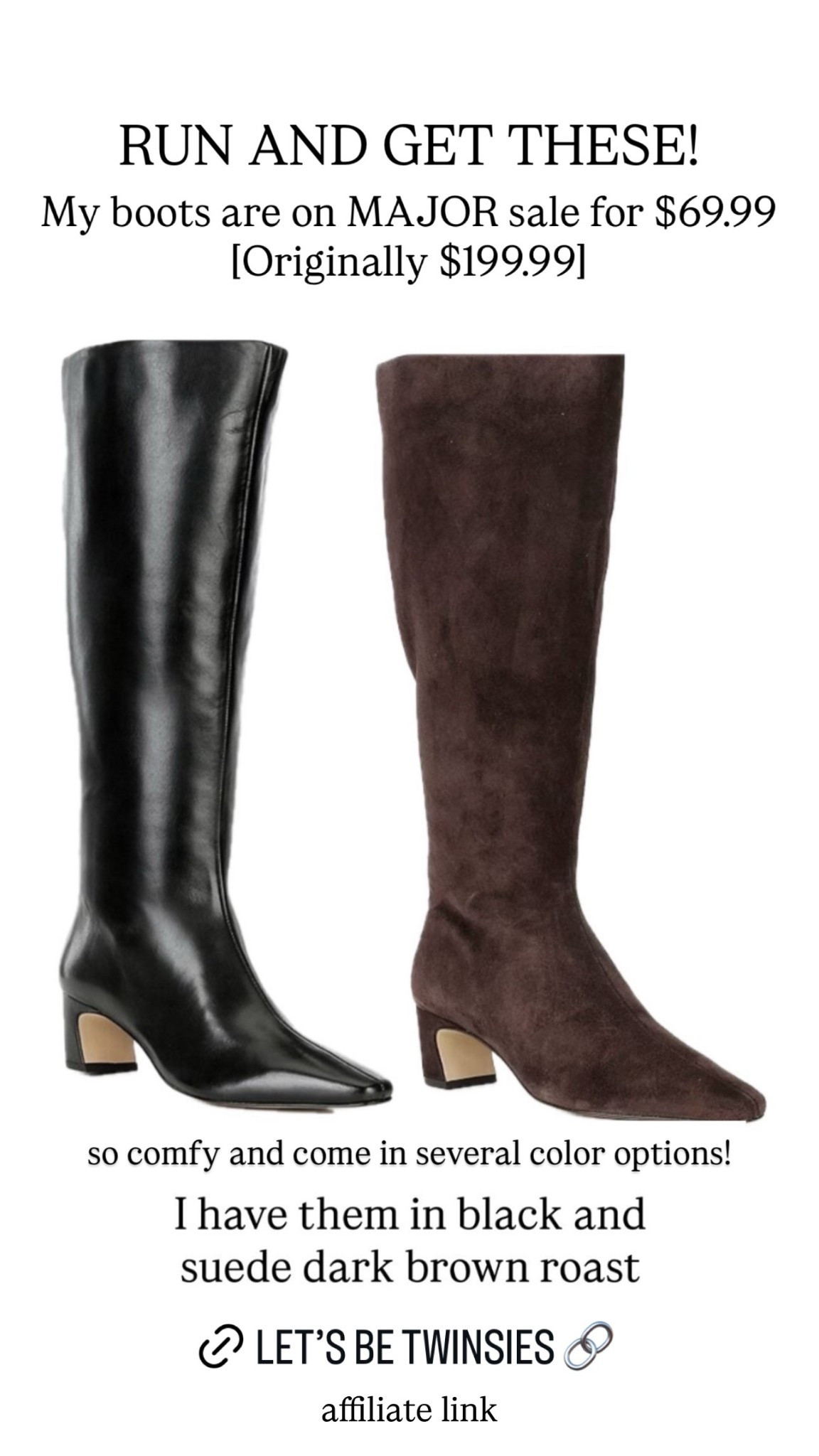 My boots are on MAJOR sale for $69.99! [Originally $199.99]

#LTKValentine #LTKSaleAlert #LTKootd