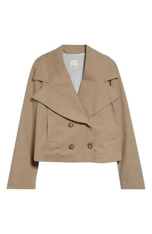 Giorgio Armani Dune Crop Trench Coat in Tan at Nordstrom, Size 4 Us | Nordstrom