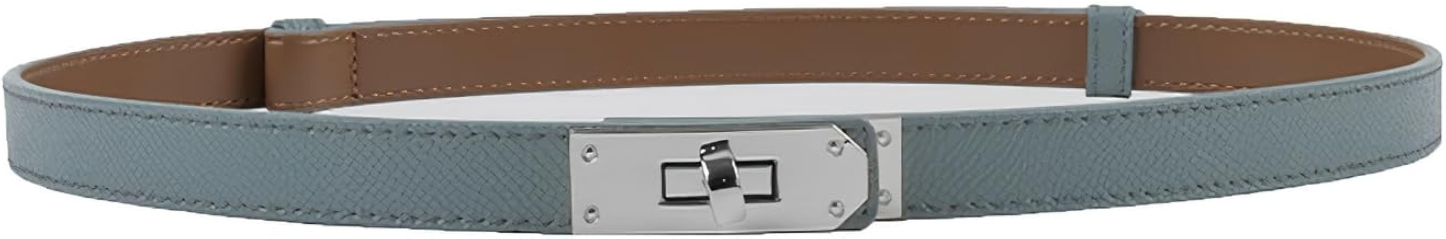 FENLDY Adjustable Thin Belts For Womens Skinny Belts For Dresses Womens Solid Color Alloy Turn Lo... | Amazon (US)