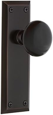 Nostalgic Warehouse New York Plate & Interior Black Porcelain Round Door Knob | Amazon (US)