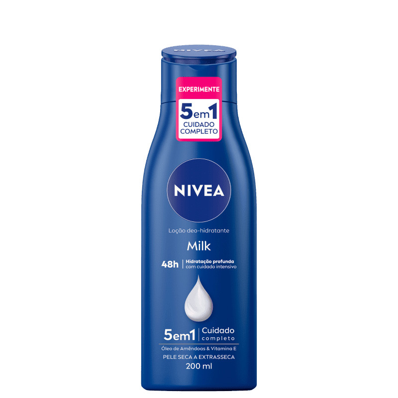 NIVEA Milk Pele Seca a Extrasseca
            
                 - Loção Hidratante 200ml | Beleza Na Web (BR)