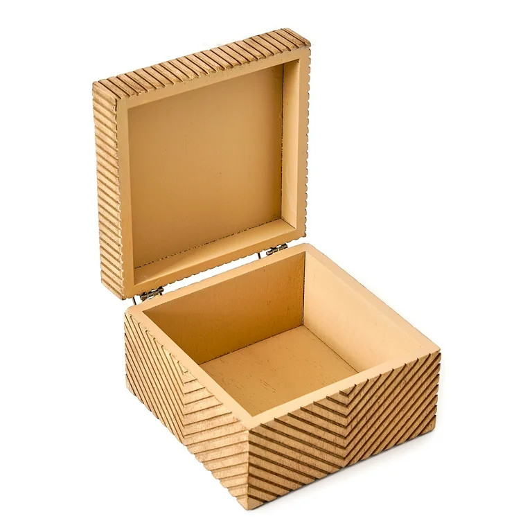 Beautiful Medium Decorative Wooden Box by Drew Barrymore 3.75" X 5.75" | Walmart (US)