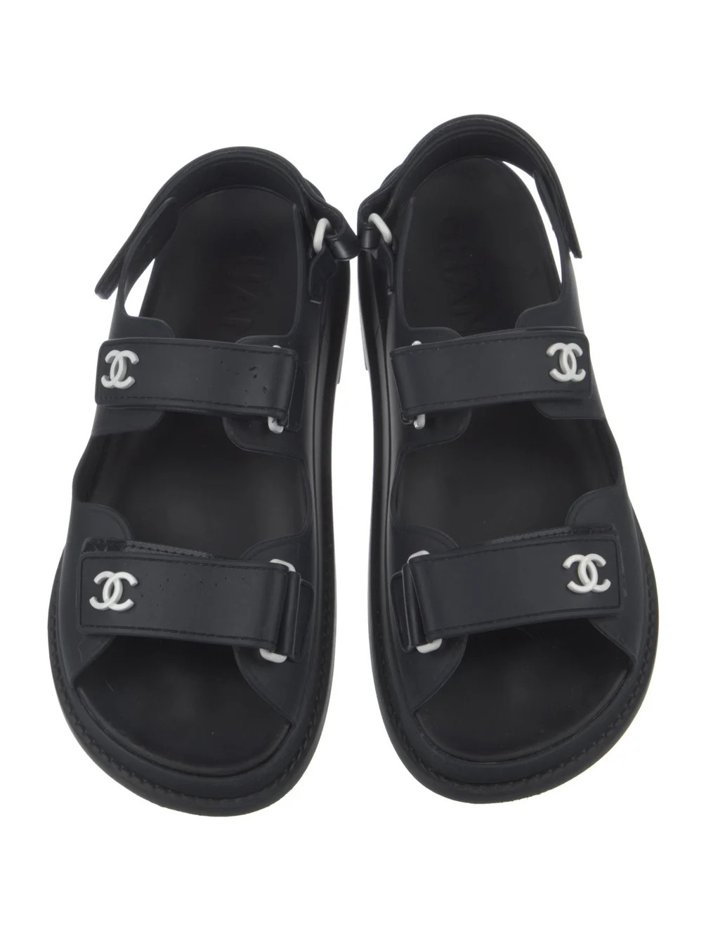 Dad Interlocking CC Logo Slingback Sandals | The RealReal