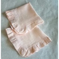 Ruffled Linen Napkins | Pink Napkins Cottage Country Core Farmhouse | Etsy (US)