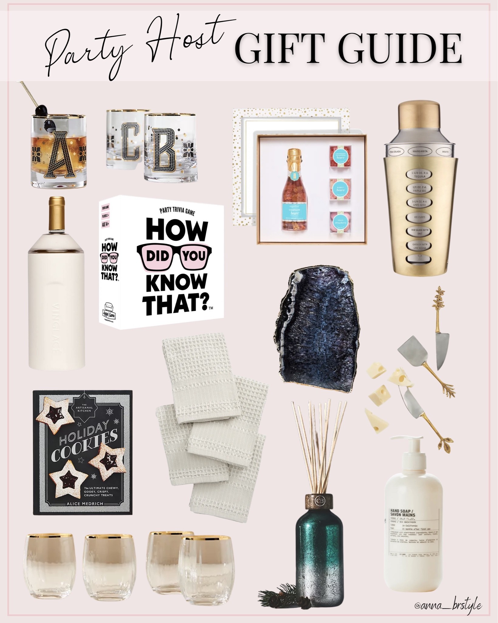 party host gift guide / gifts for the host / party gifts / holiday season / wine chiller / cocktail skater / cheese board / cheese knives / wine glasses / cocktail glasses / pop the champagne gummies / hand towels / party games 

#LTKHoliday #LTKstyletip #LTKSeasonal
