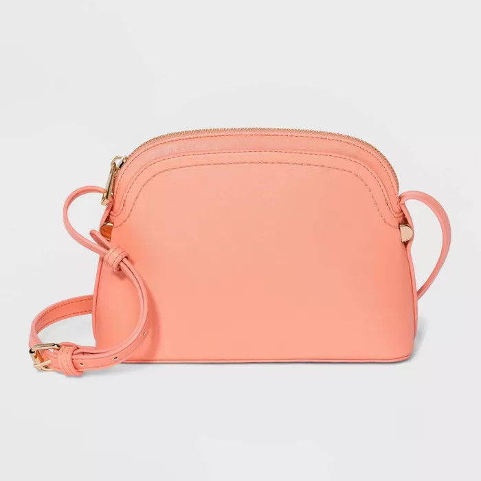 Zip Closure Crossbody Bag - A New Day™ Coral | Target