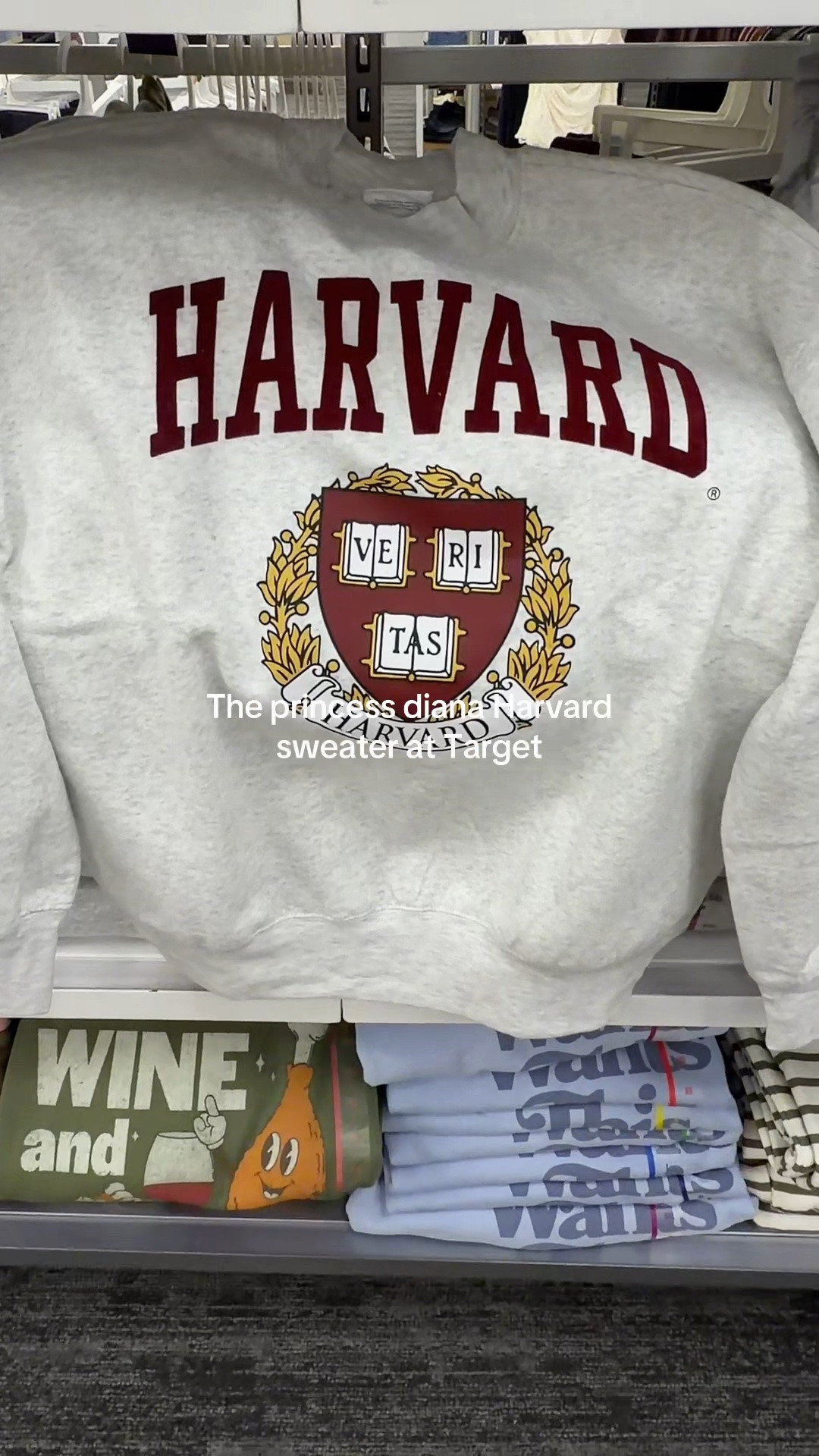 The princess diana sweater Harvard  at target!