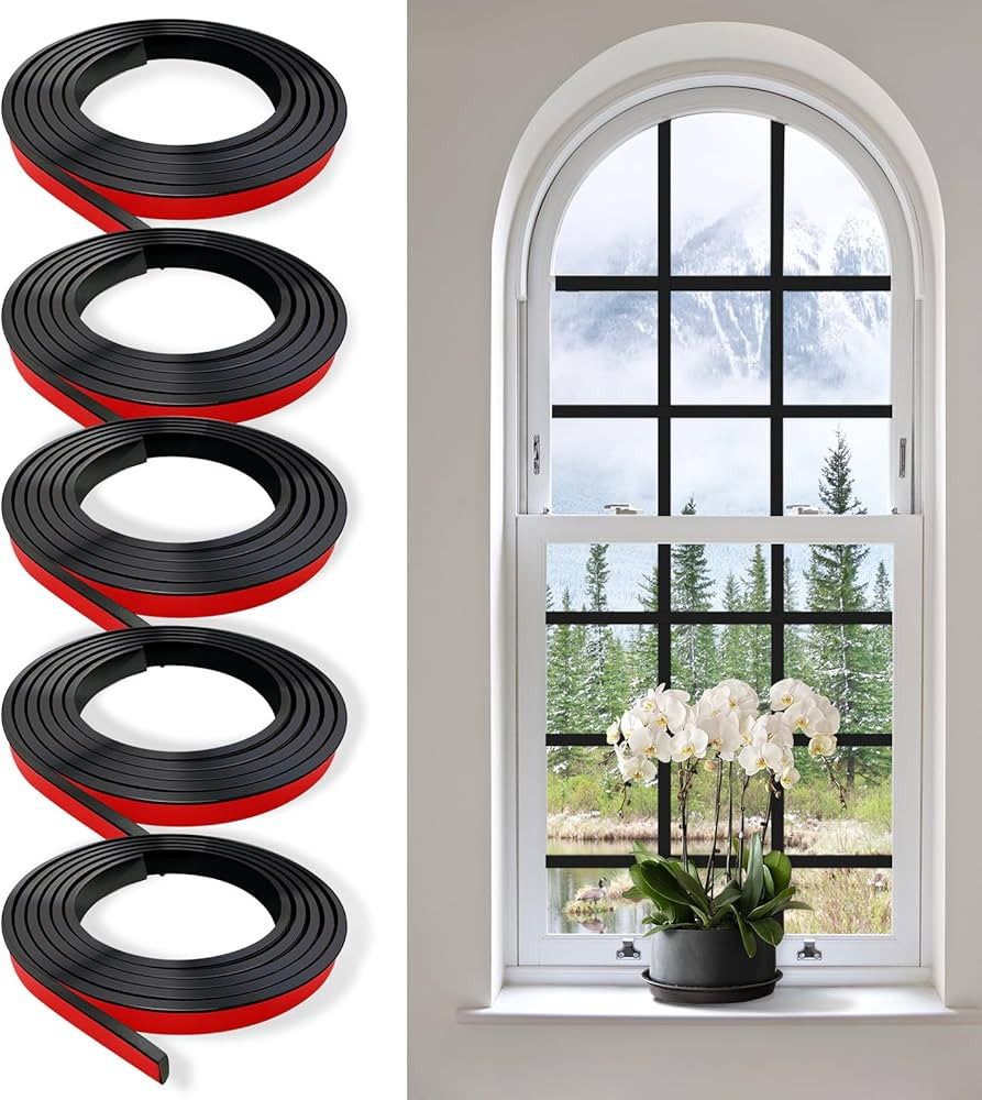 5 PCS Window Grid Kit,32.8ft Peel and Stick Window Grids,DIY Window Grille Inserts Grid Kit,Cutta... | Amazon (US)