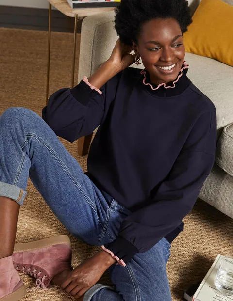 Ruffle Detail Sweatshirt | Boden (US)