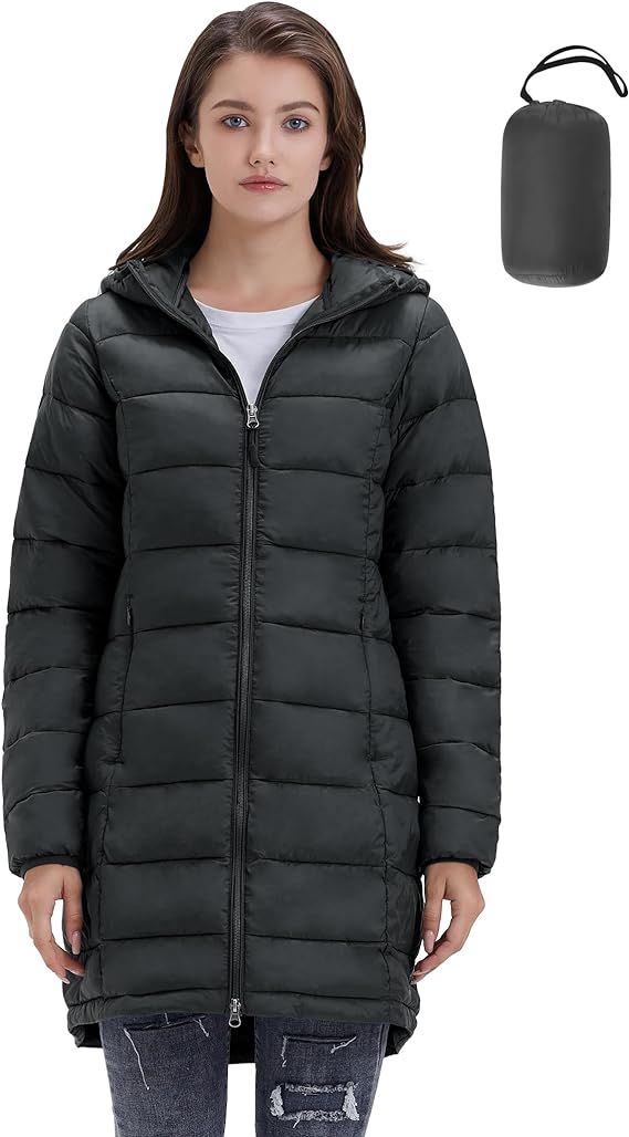 ROYAL MATRIX Women's Packable Puffer Coat, Regular and Plus Size Lightweight Puffer Coat Long Puf... | Amazon (US)