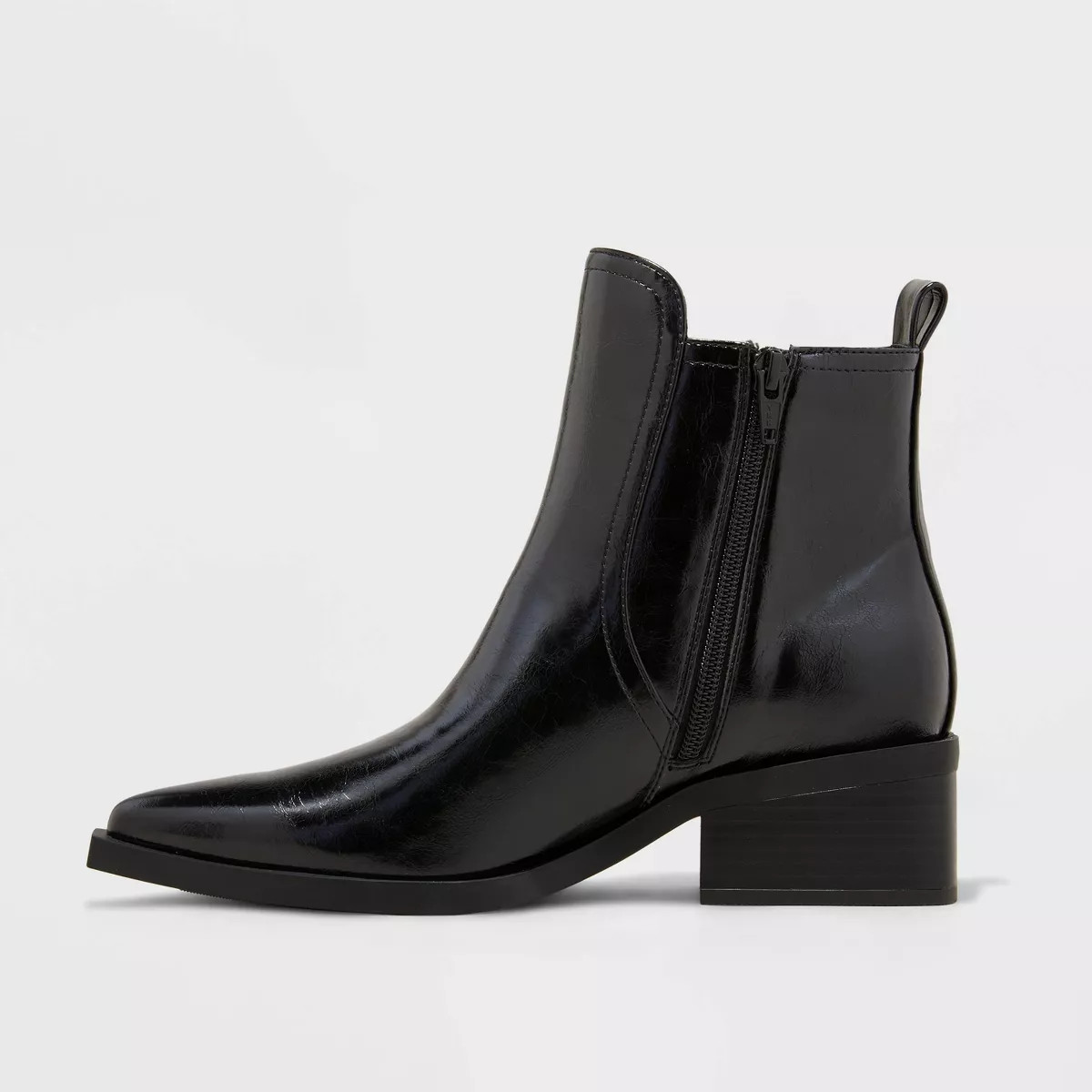 Women's Giovanna Buckle Western Ankle Boots with Memory Foam Insole - Wild Fable™ Black | Target