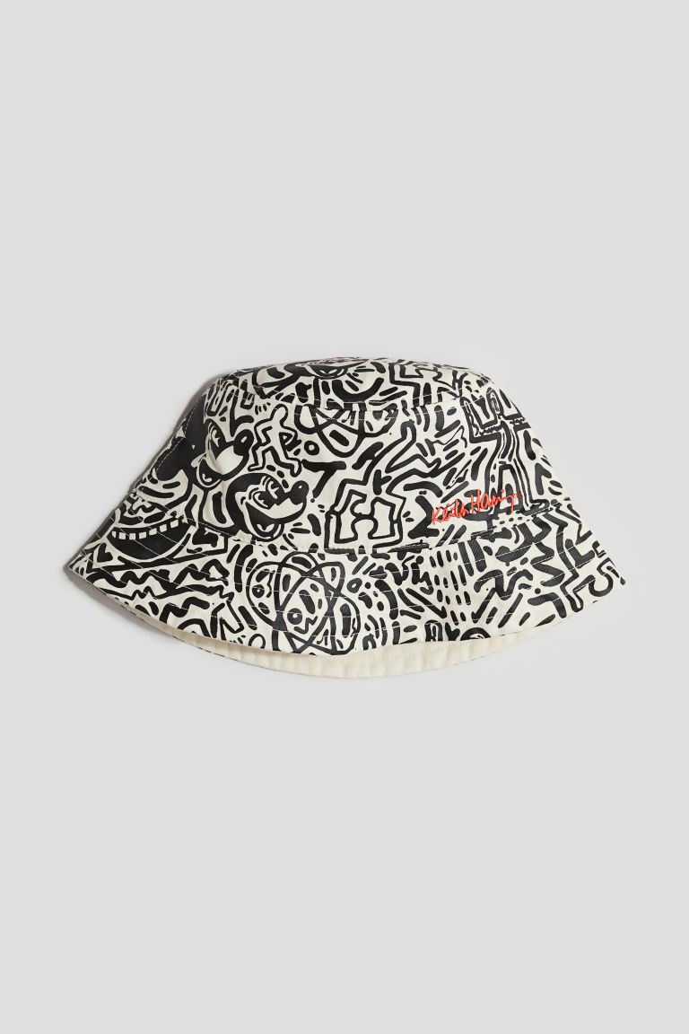 H & M - Printed Twill Bucket Hat - Beige | H&M (US + CA)