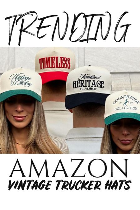 Trending: vintage trucker hats on Amazon 🧢 

#LTKStyleTip #LTKFindsUnder50