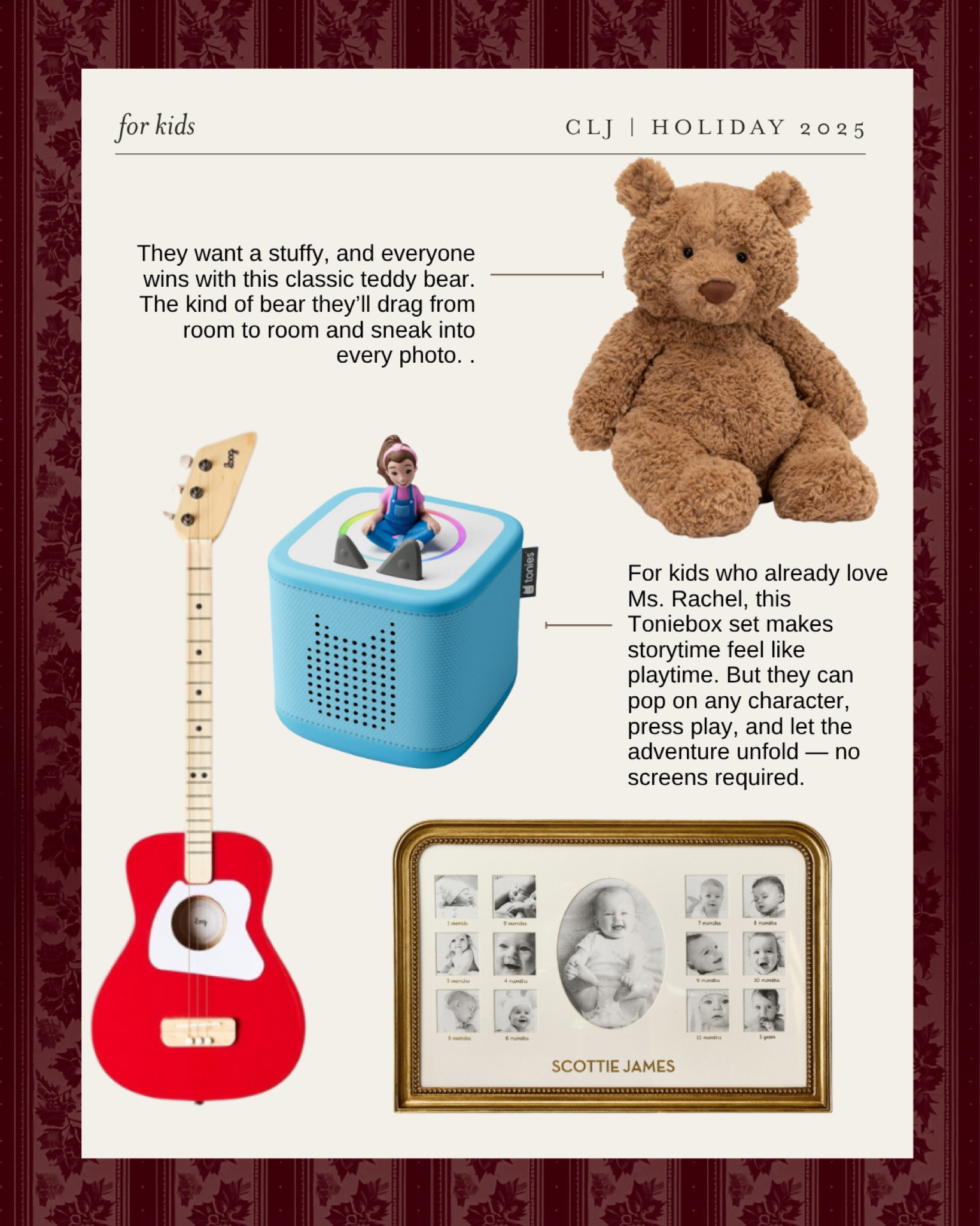 NOW LIVE ON chrislovesjulia.com/giftshop: The best gifts for kids are the ones that get played with, loved hard, and maybe even passed down one day.
Our picks are sweet, sturdy, and full of heart — just like the kids you’re shopping for.
Explore the full kids’ gift guide on chrislovesjulia.com.#LTKkids

#LTKSeasonal