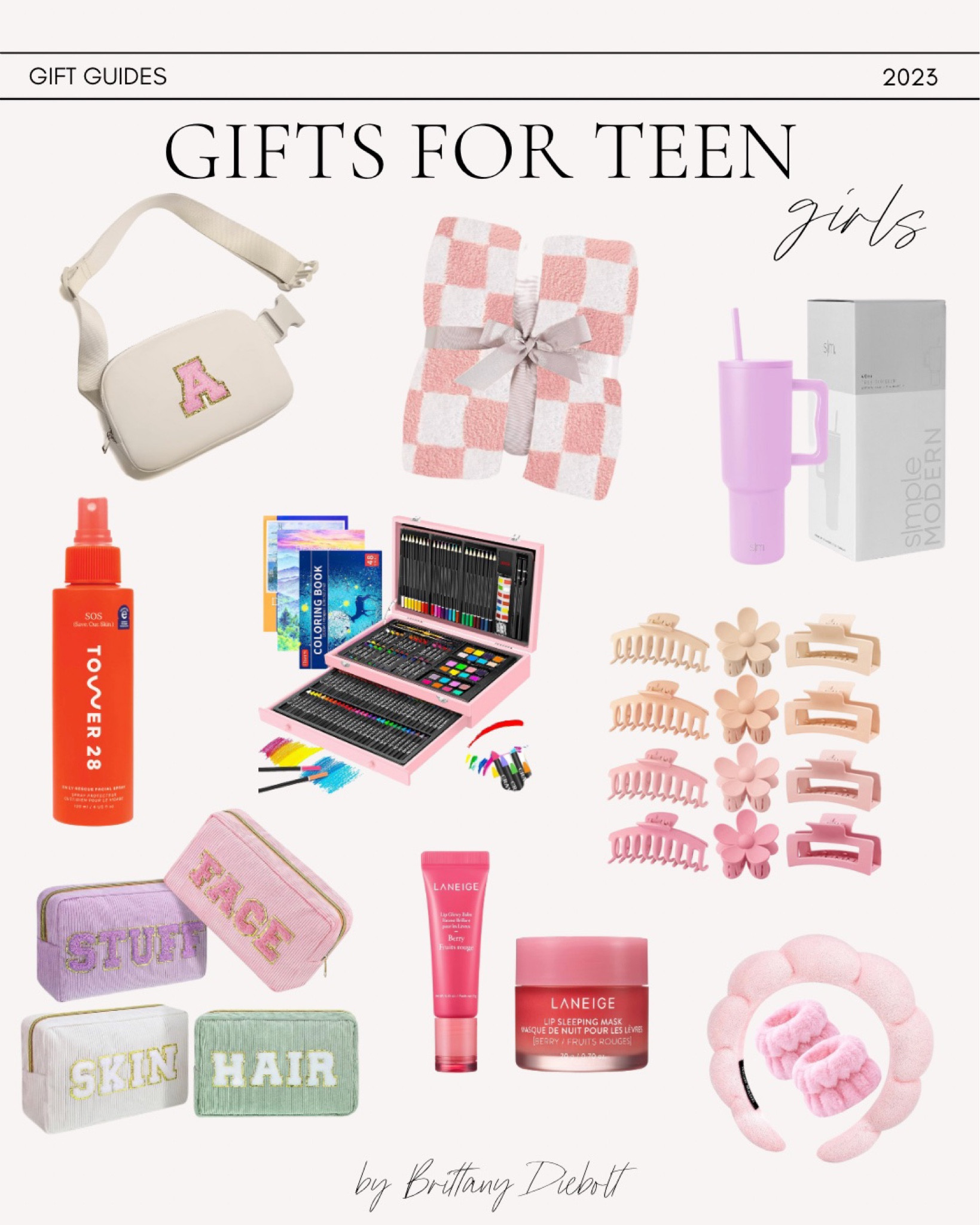 Gift guide for teen girls

Amazon gifts, amazon finds, holiday gift guide, belt bag, flower claw clips, tower 28, laniege lip mask, simple modern tumbler, checkered blanket, art supplies

#LTKGiftGuide #LTKkids #LTKHoliday