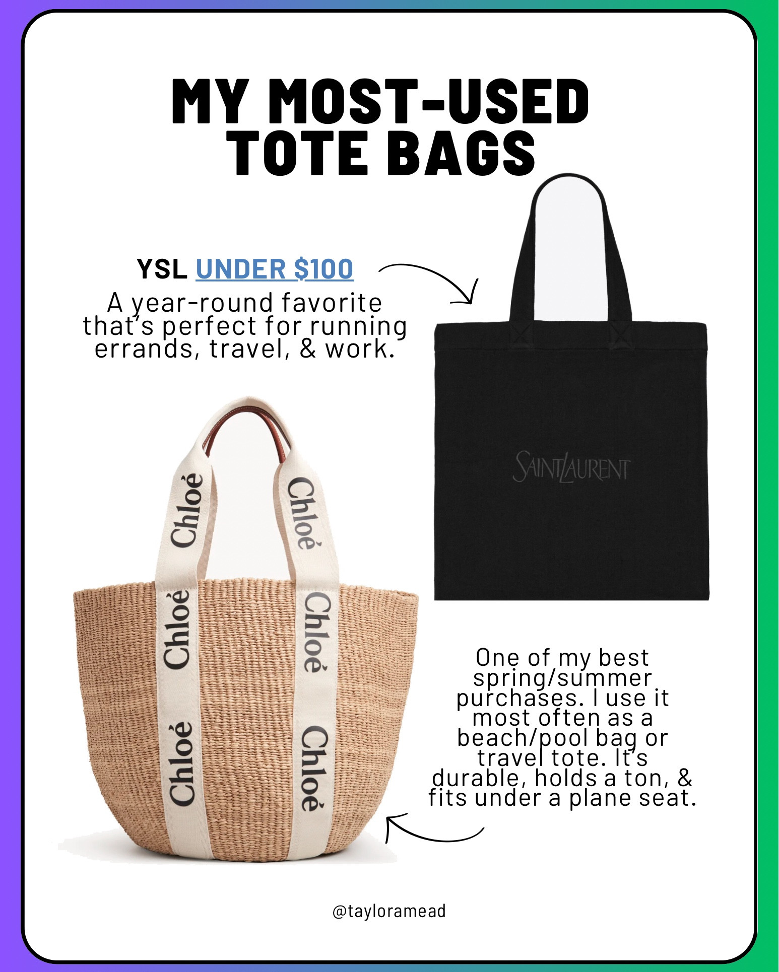 Can’t travel anywhere without one of these #totebags. The YSL one is a year-round must and it’s under $100! I want it in the beige and red, too 😍 (Available in black, LTK just won’t let me link) #travelmusthaves #summerfavorites

#LTKTravel #LTKSummerSales #LTKItBag