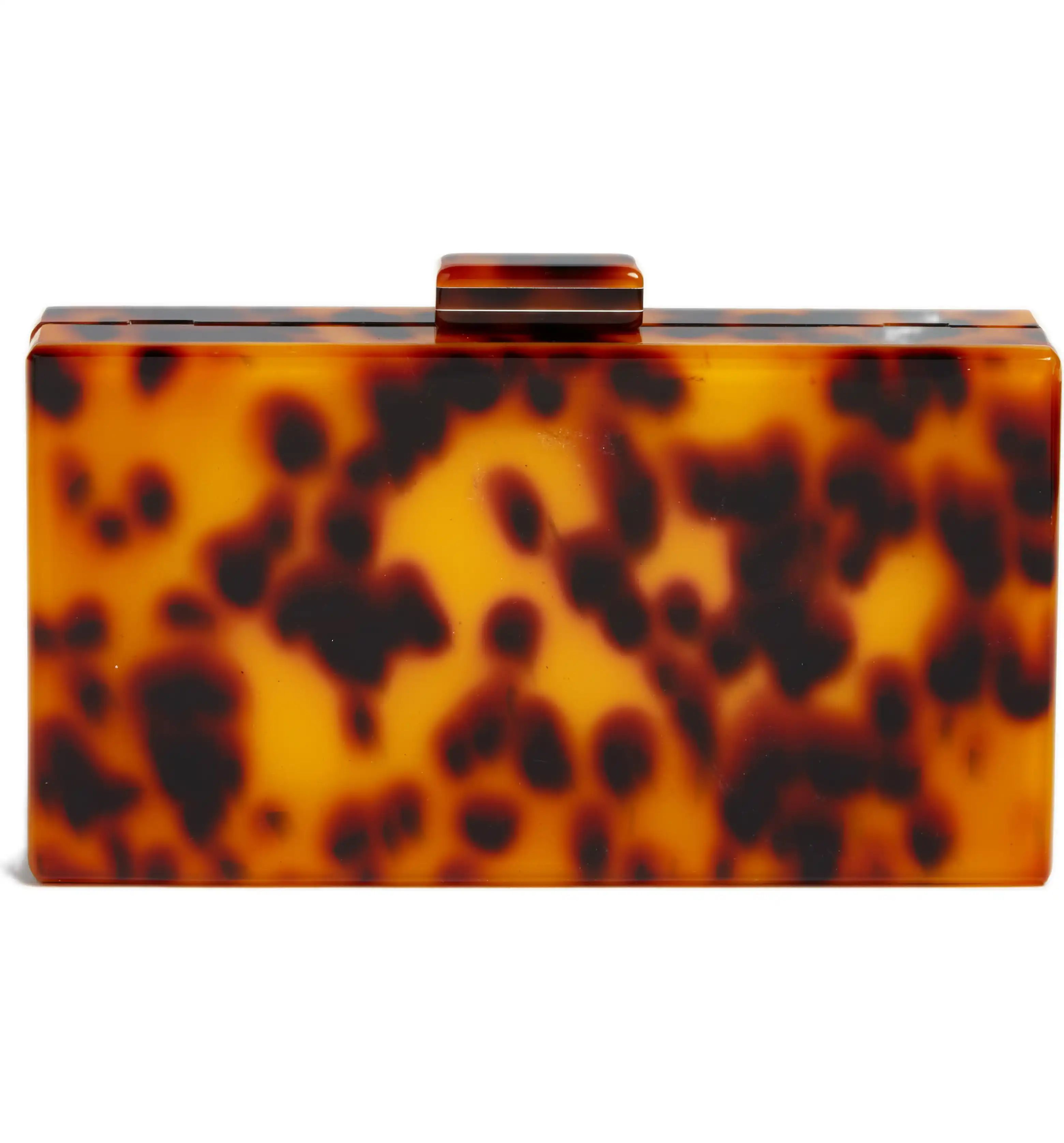 Pia Faux Tortoiseshell Box Clutch | Nordstrom